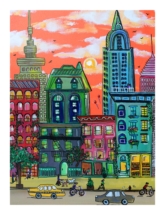 Sunset City Art Print